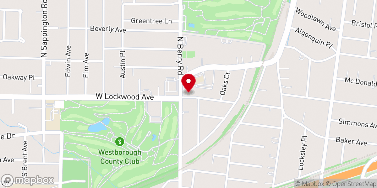Map showing location of Webster Hills United Methodist Church and Preschool