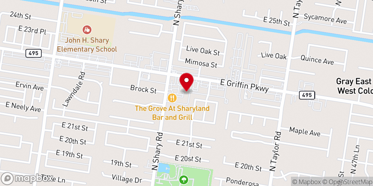 Map showing location of Iglesia Cristo Centro McAllen