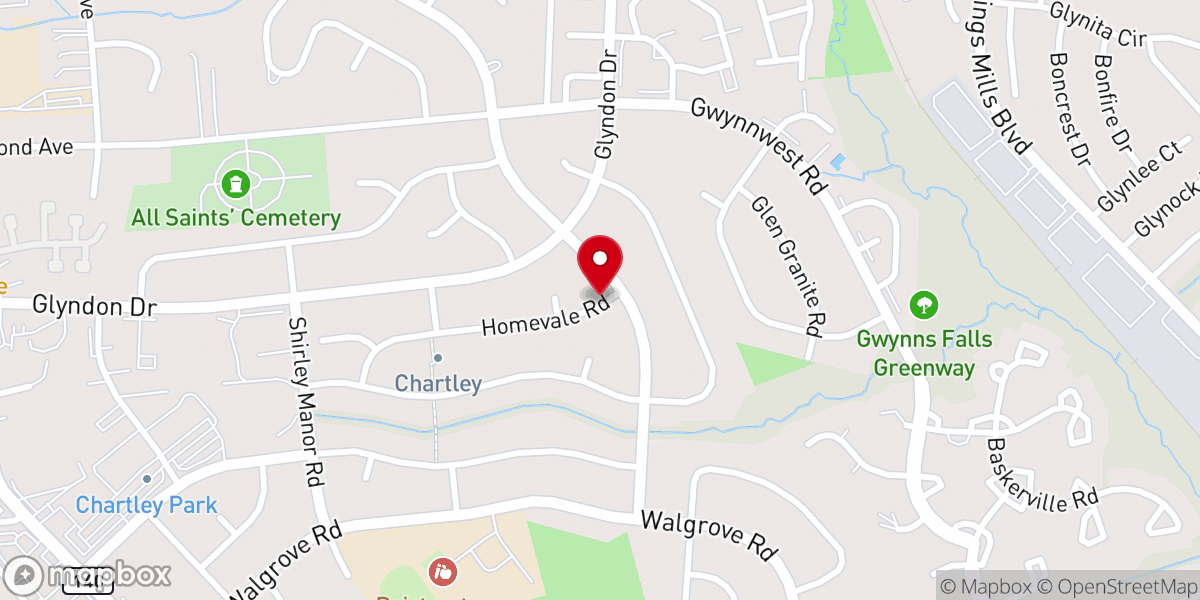 Map showing location of Life Church and Ministries of Maryland Inc