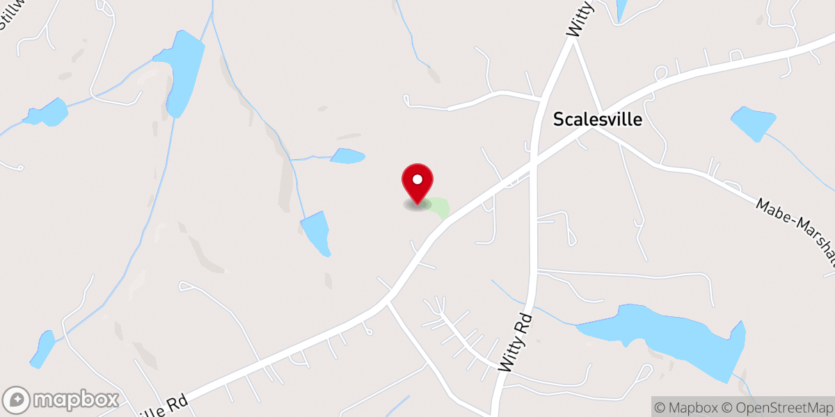Map showing location of Hillsdale Church