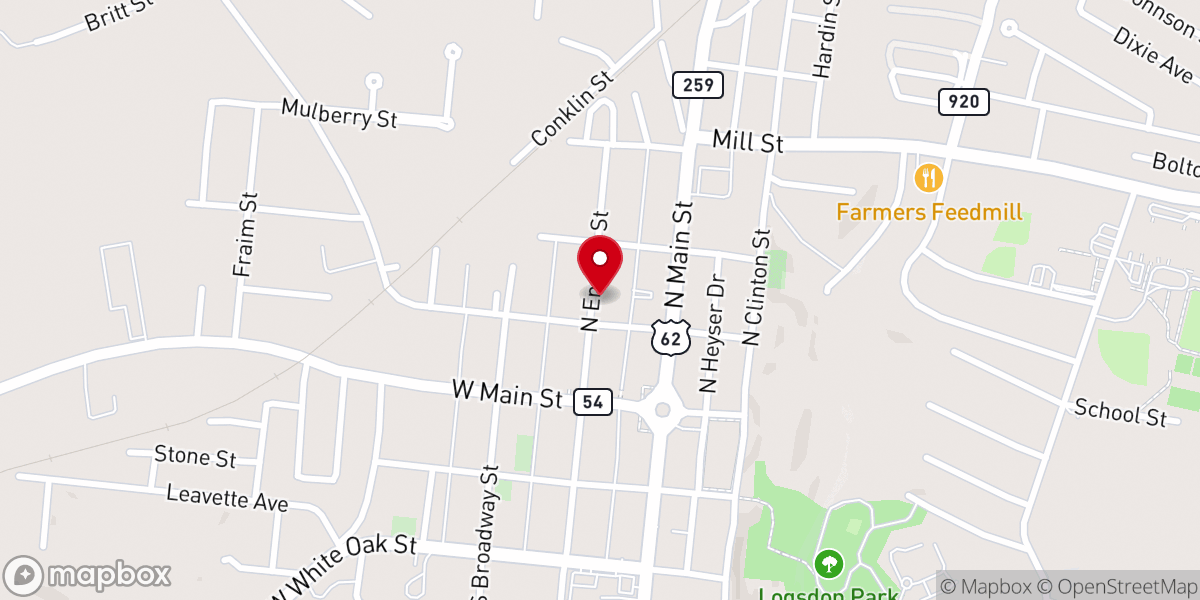 Map showing location of St Josephs