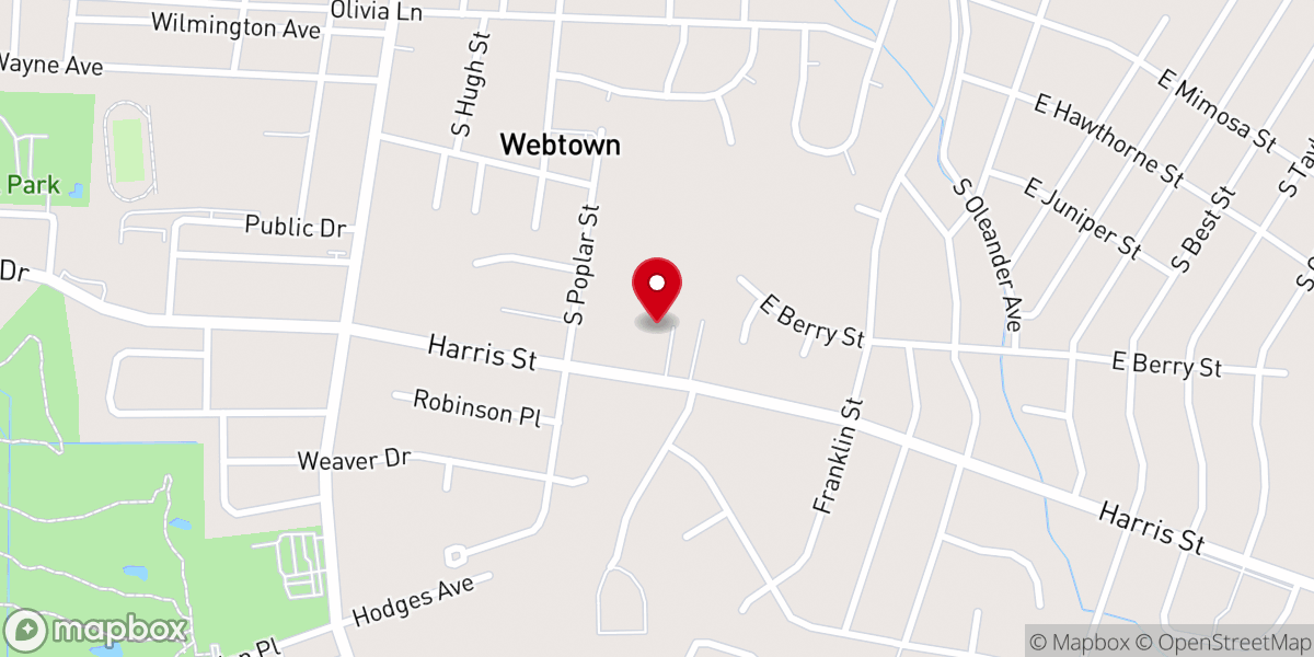 Map showing location of Saint Andrew's Episcopal Church