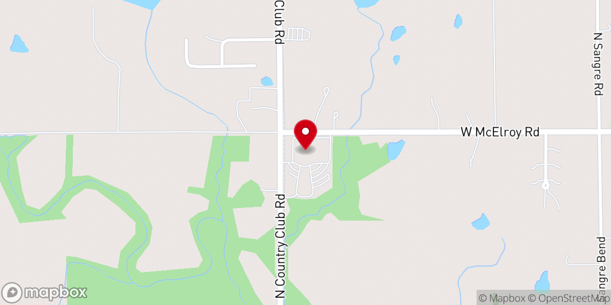Map showing location of St. Francis Xavier Catholic Church
