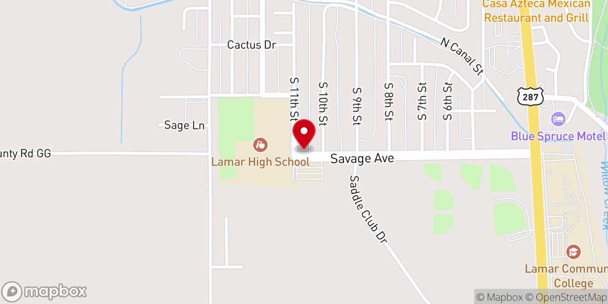 Map showing location of Life Center