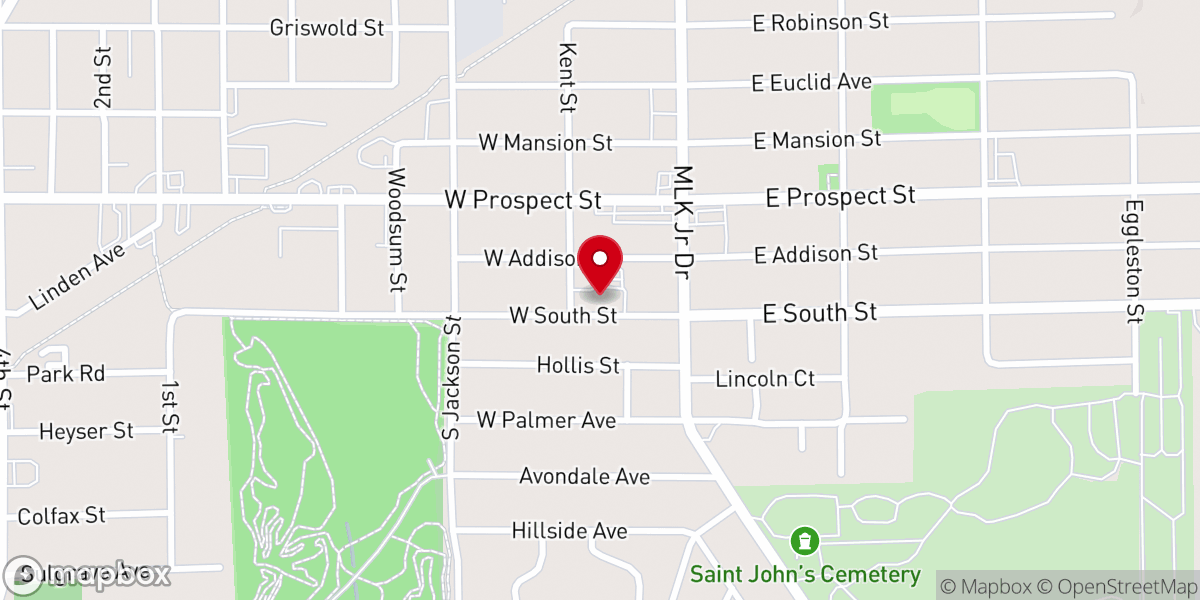 Map showing location of Church of God