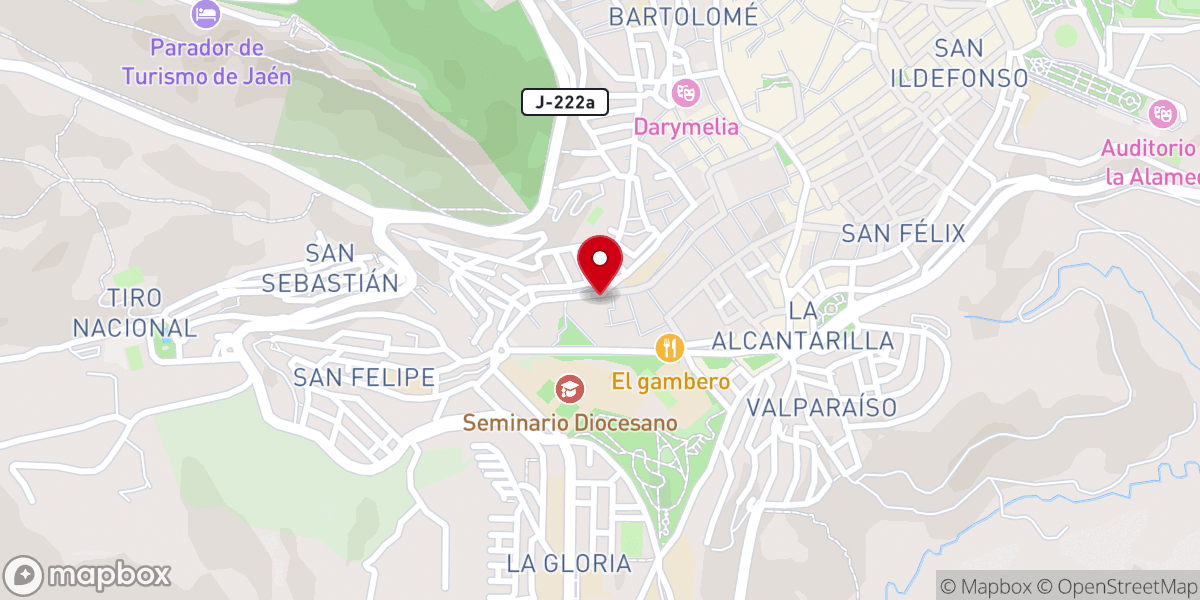 Map showing location of Santuario Camarín de Jesús