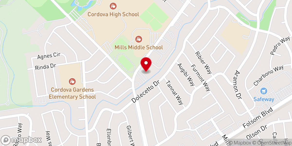 Map showing location of Cordova Lutheran Church-Lcms