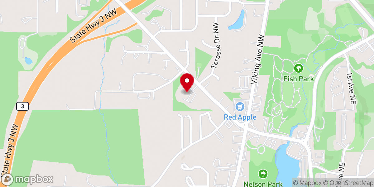 Map showing location of Poulsbo Community Church
