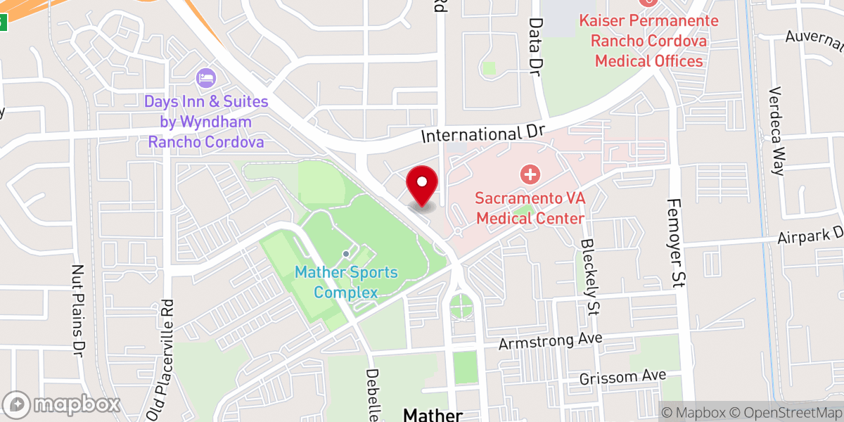 Map showing location of New Hearts Baptist Church