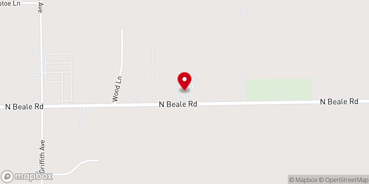 Map showing location of Bible Baptist Church