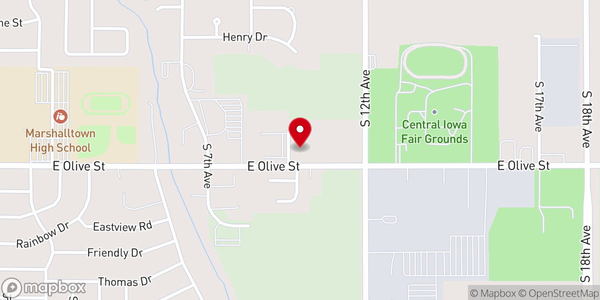 Map showing location of Fellowship Baptist Church