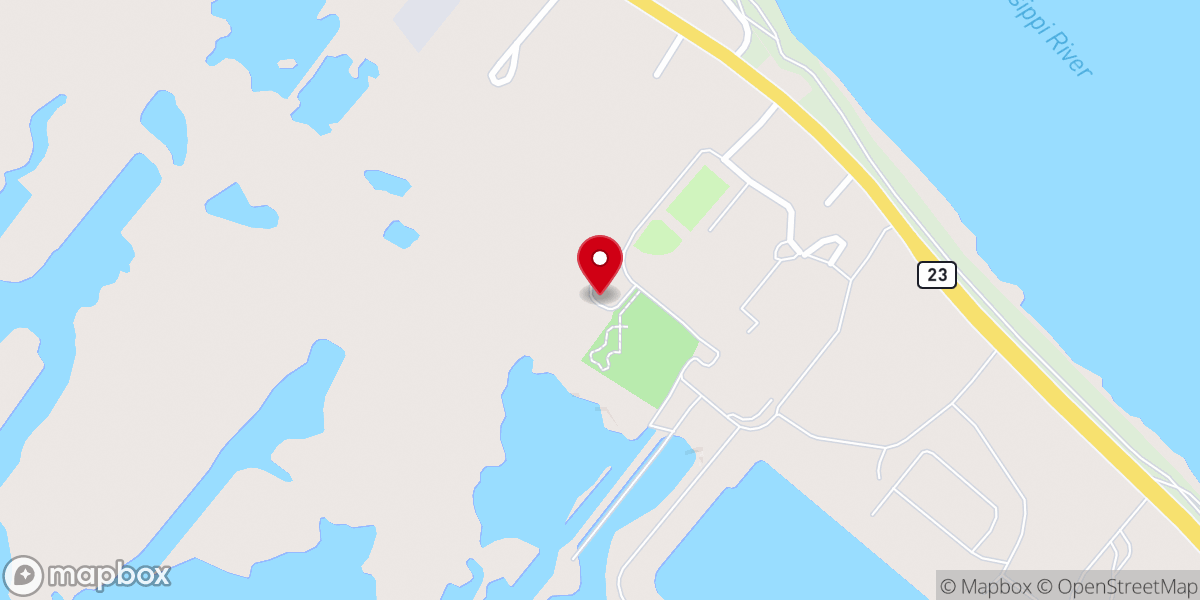 Map showing location of YMCA Port Sulphur