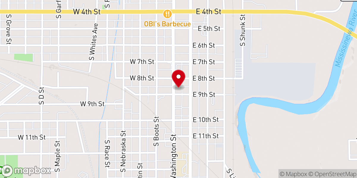 Map showing location of Gethsemane Episcopal Church
