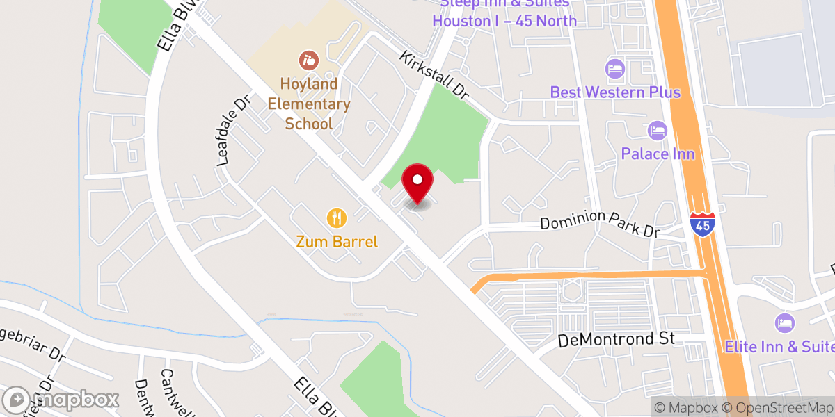 Map showing location of Dominion Park Church of Christ