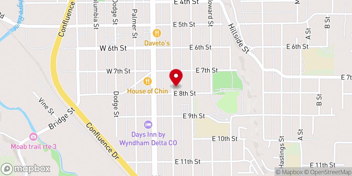 Map showing location of Delta Seventh-day Adventist Church
