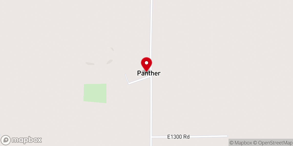 Map showing location of Old Panther Church