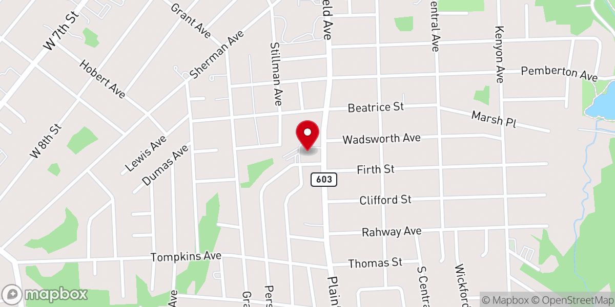 Map showing location of Wesley United Methodist Church