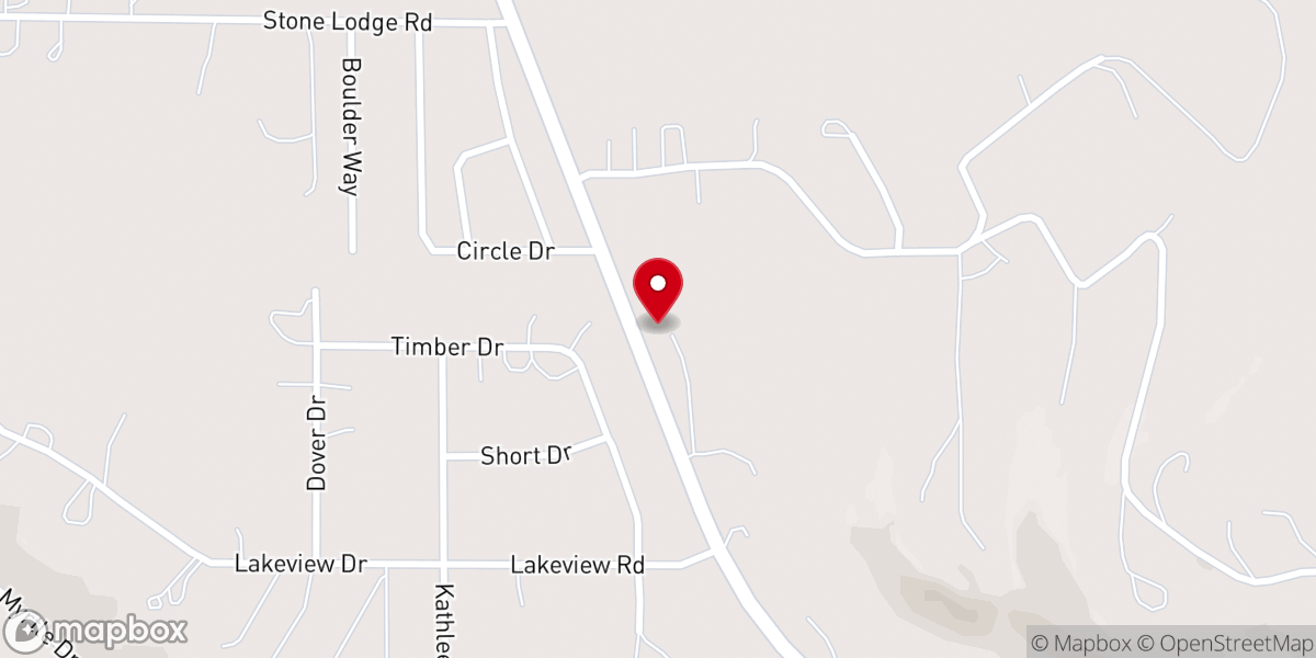 Map showing location of Lake Spokane Community Church