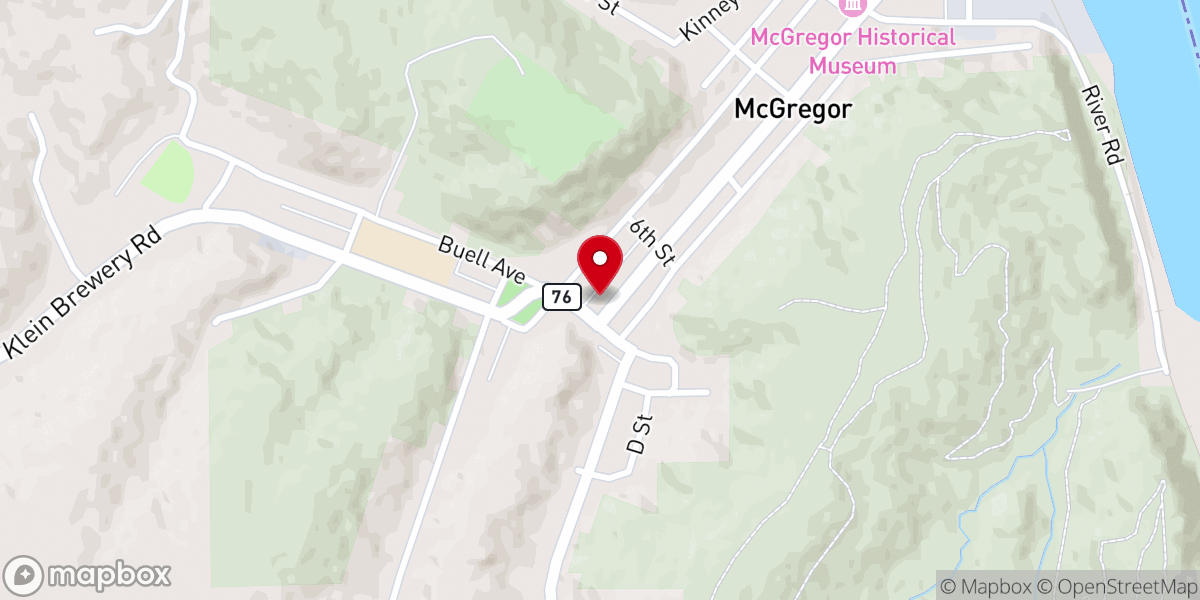 Map showing location of St Paul Lutheran Church