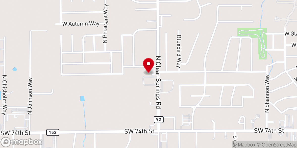 Map showing location of Christ Lutheran Church, Mustang, OK