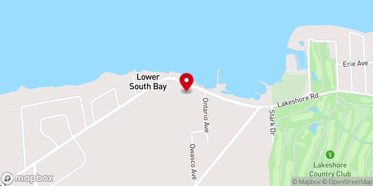 Map showing location of Lakeshore Baptist Church
