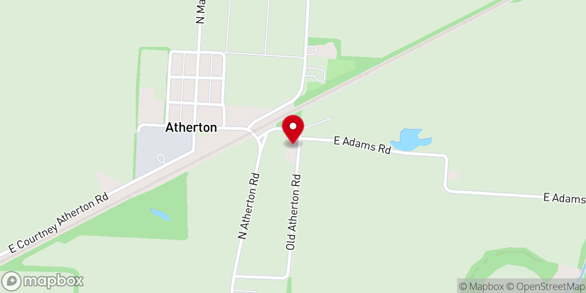 Map showing location of Blue Bottom Methodist Church