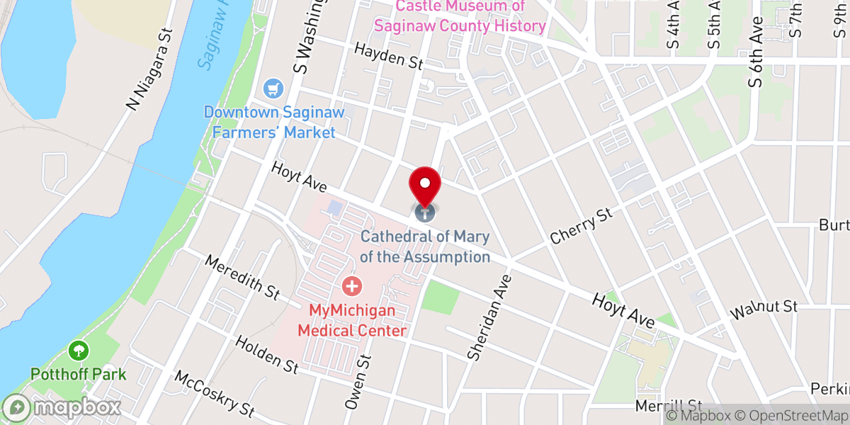 Map showing location of Cathedral of Mary of the Assumption