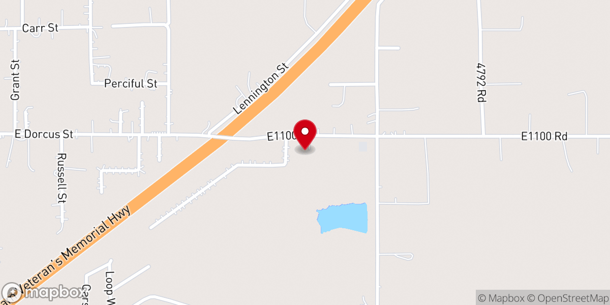 Map showing location of Roland Free Holiness Church