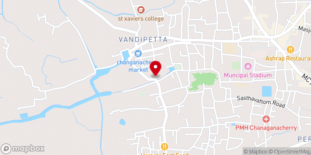 Map showing location of St. James Church | Pandakashala Kadavu | Changanasserry( സെന്റ് ജെയിംസ് ചർച്ച് , പണ്ടകശാലക്കടവ്, ചങ്ങനാശ്ശേരി)