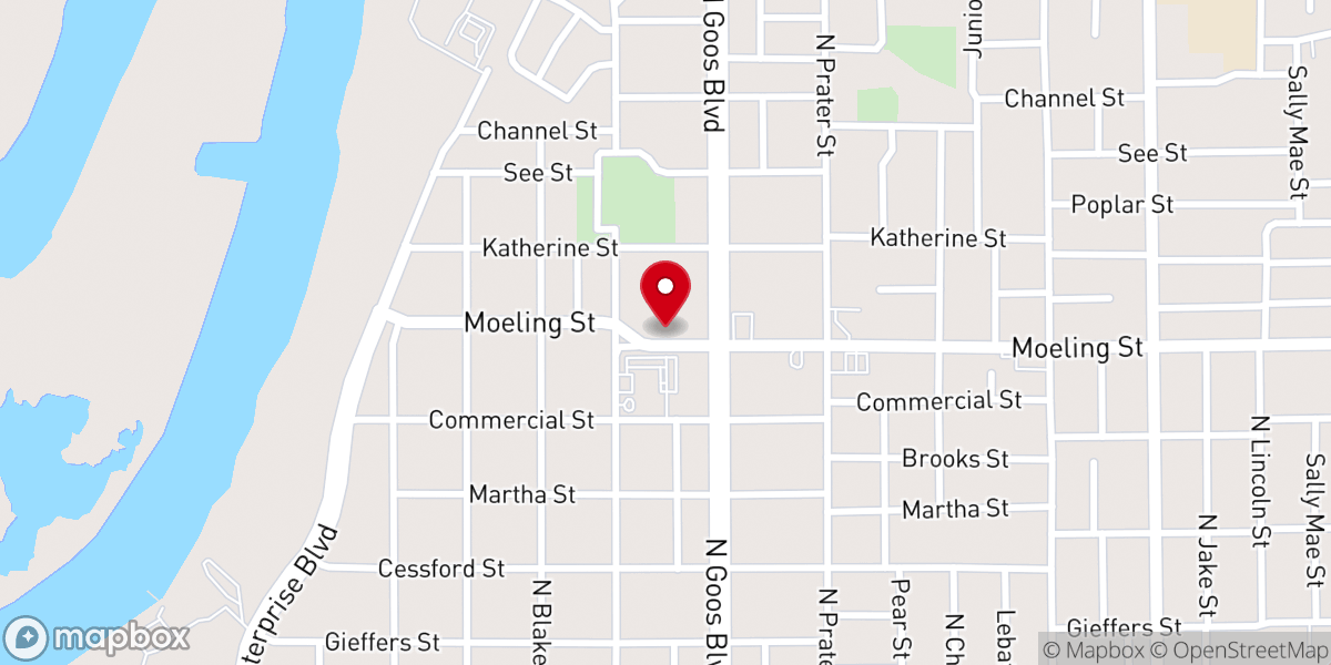 Map showing location of Saints Cathedral Church of God