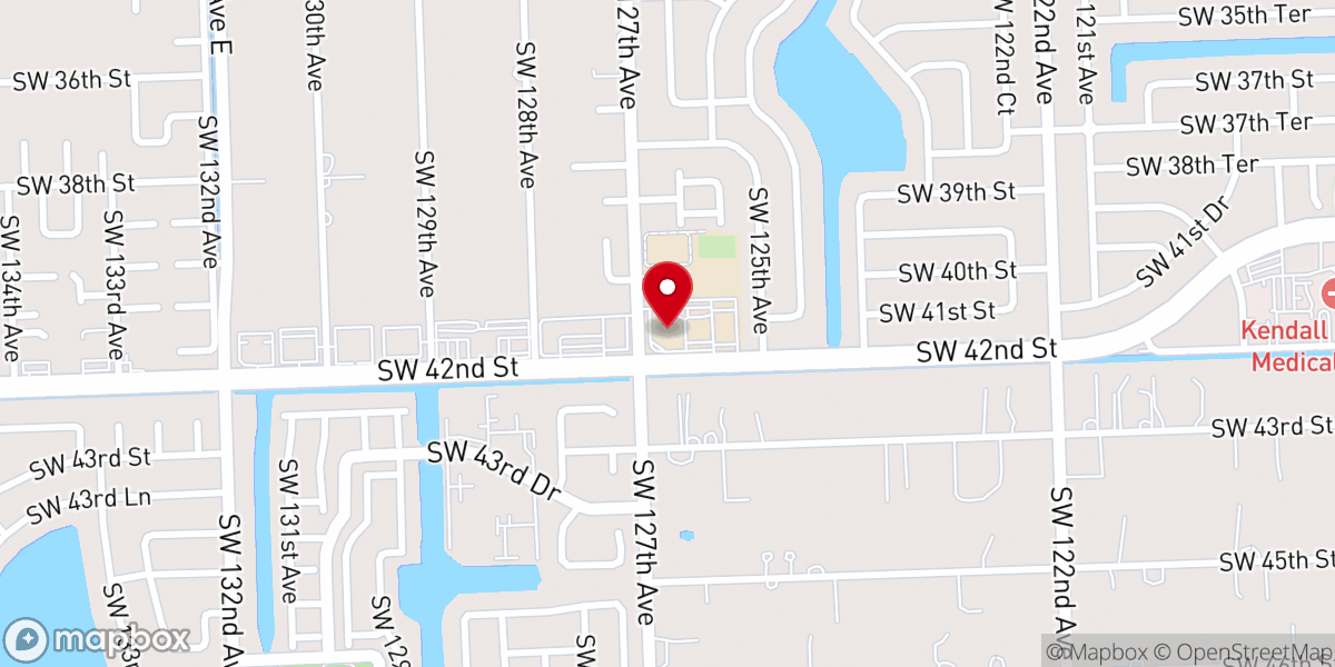 Map showing location of St. Kevin Catholic Parish