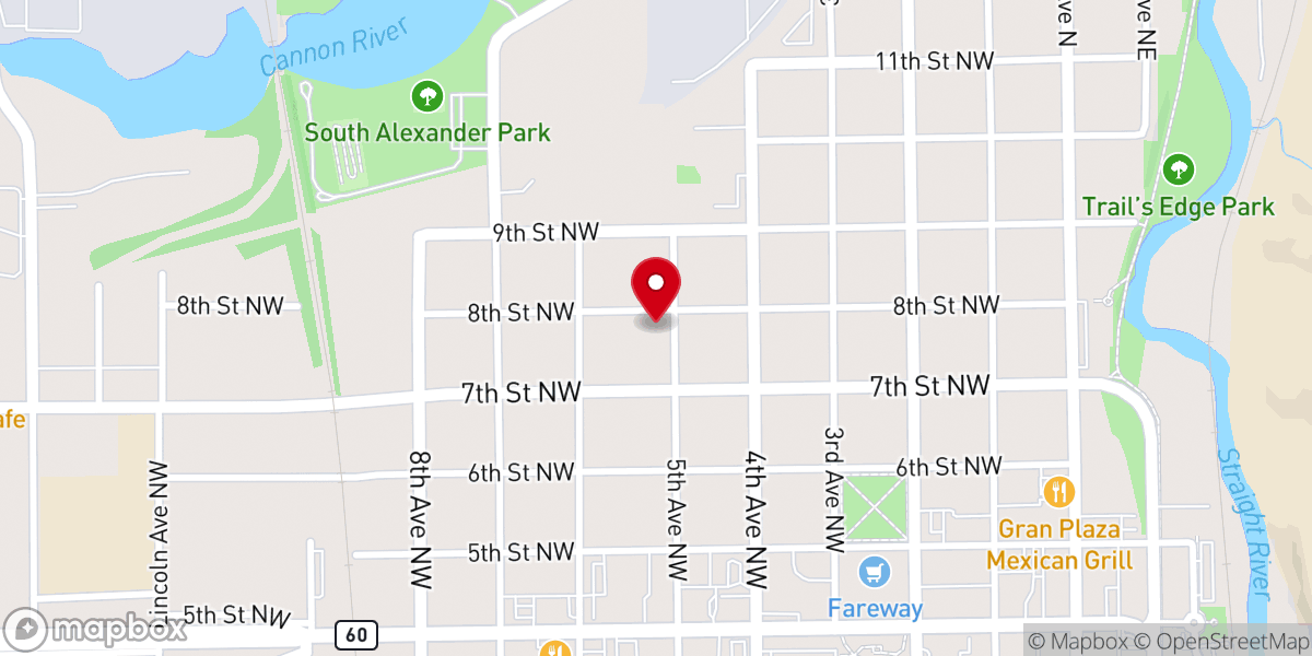 Map showing location of Nueva Jerusalem Church