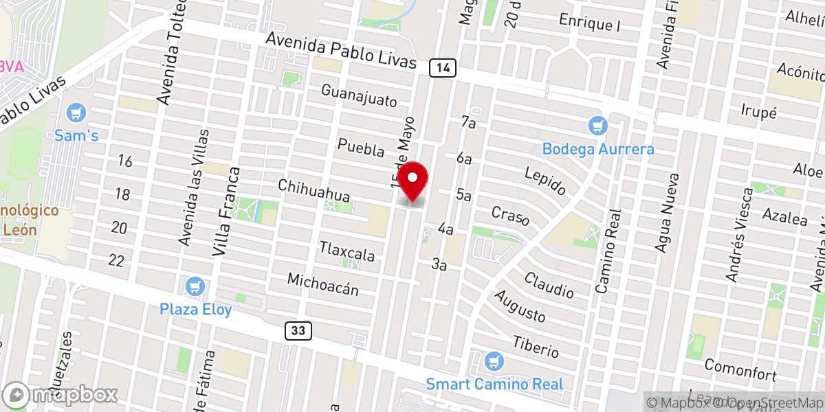 Map showing location of Iglesia Bautista Biblíca El Divino Salvador