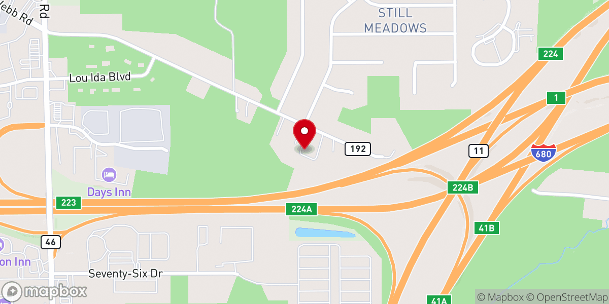 Map showing location of Youngstown Grace Church