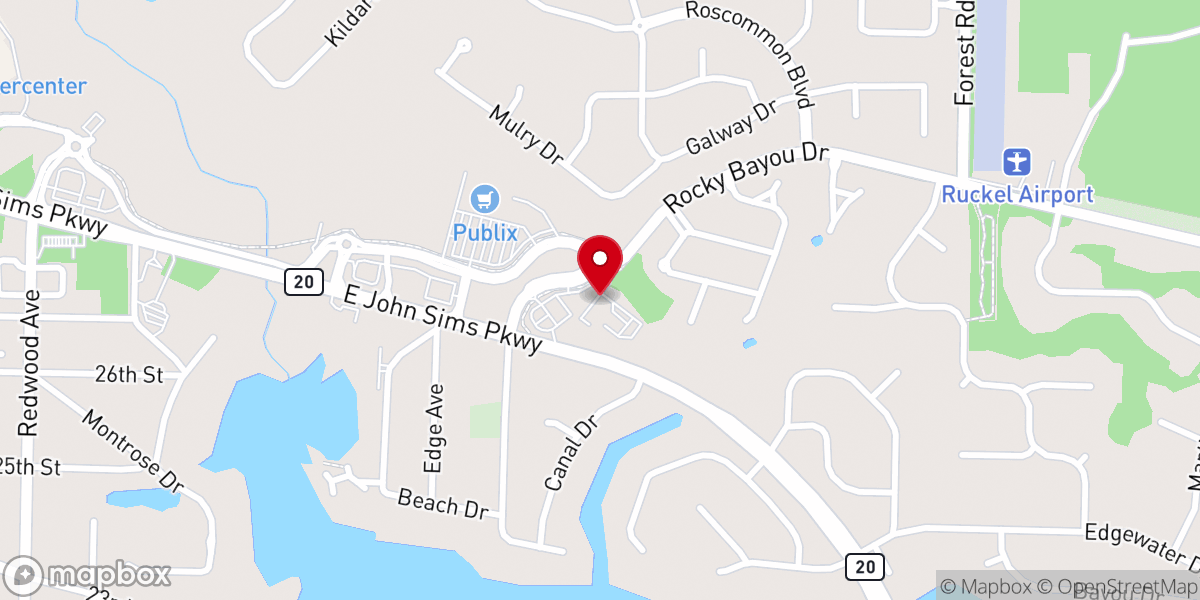 Map showing location of First Presbyterian Church (PCA)
