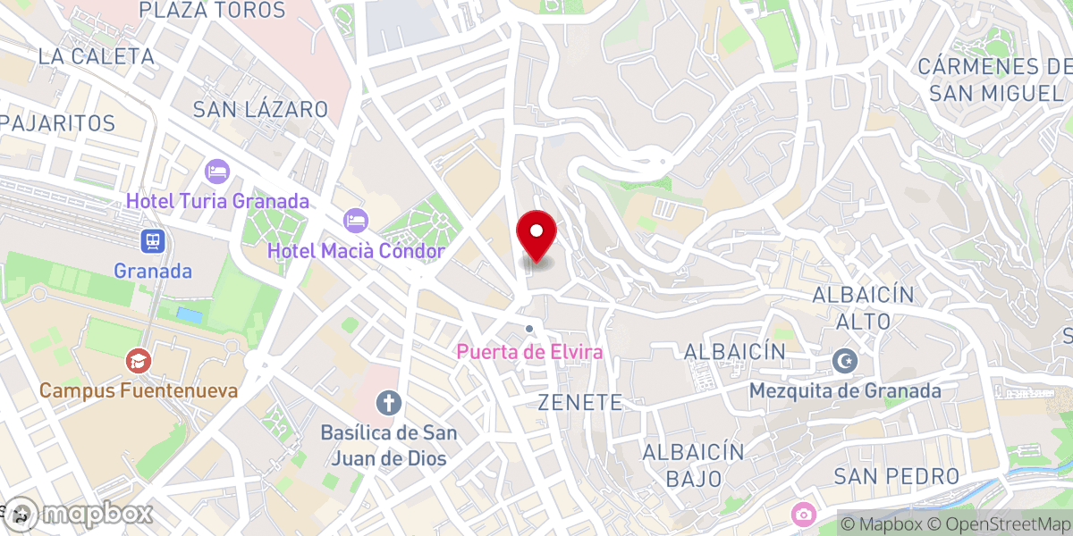 Map showing location of Convento de la Merced