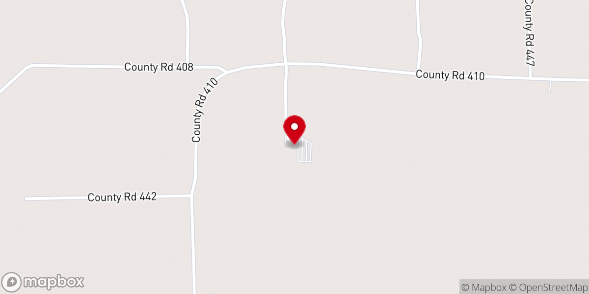 Map showing location of Unity Baptist Church