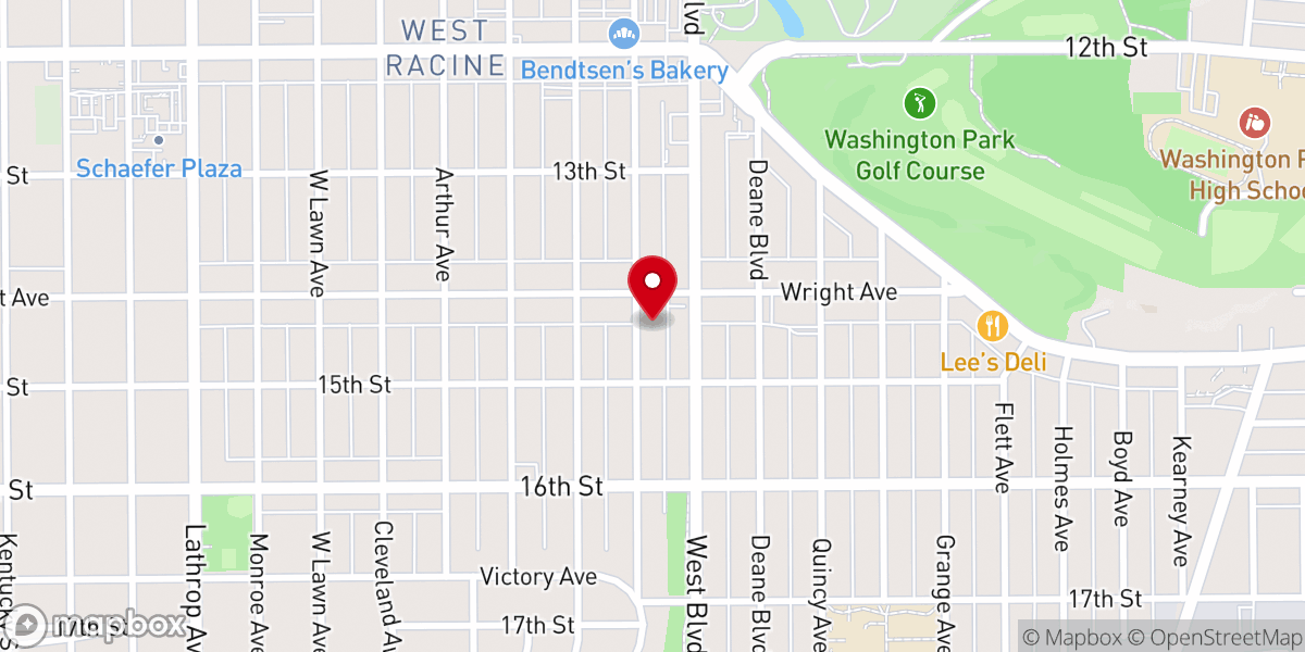 Map showing location of St. Edward's Catholic Church