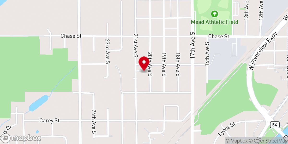 Map showing location of Love INC of South Wood County