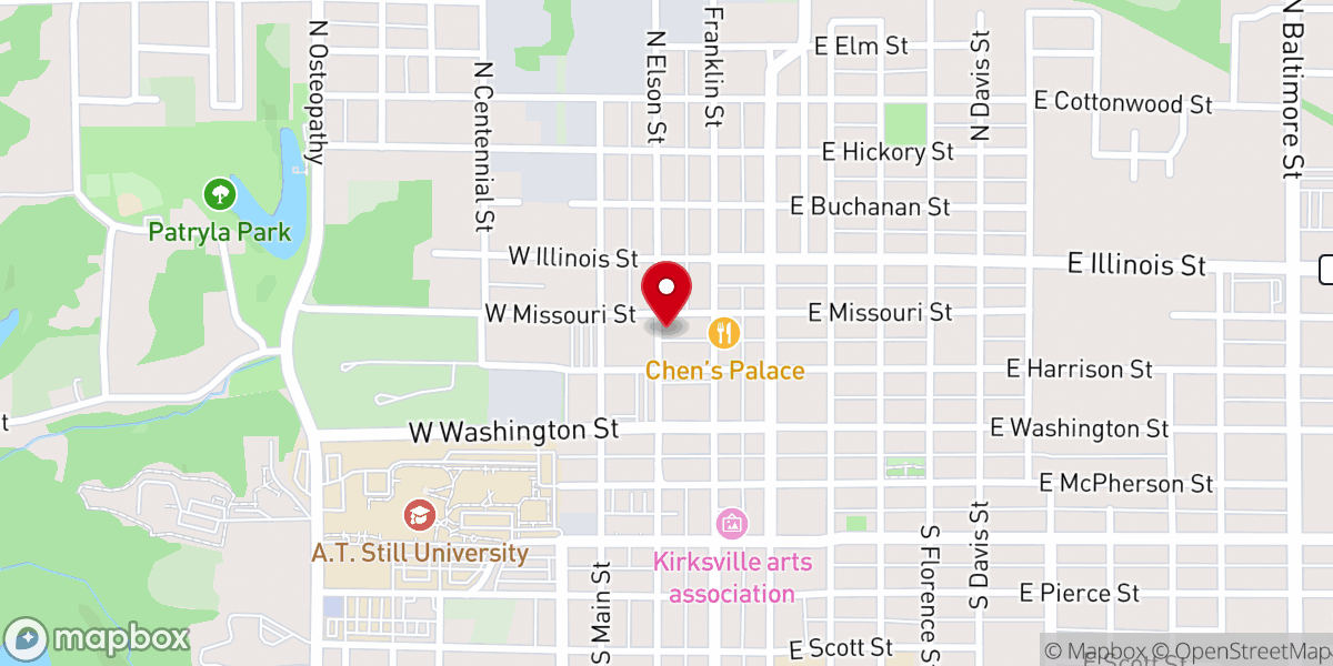 Map showing location of Mark Twain District Office UMC
