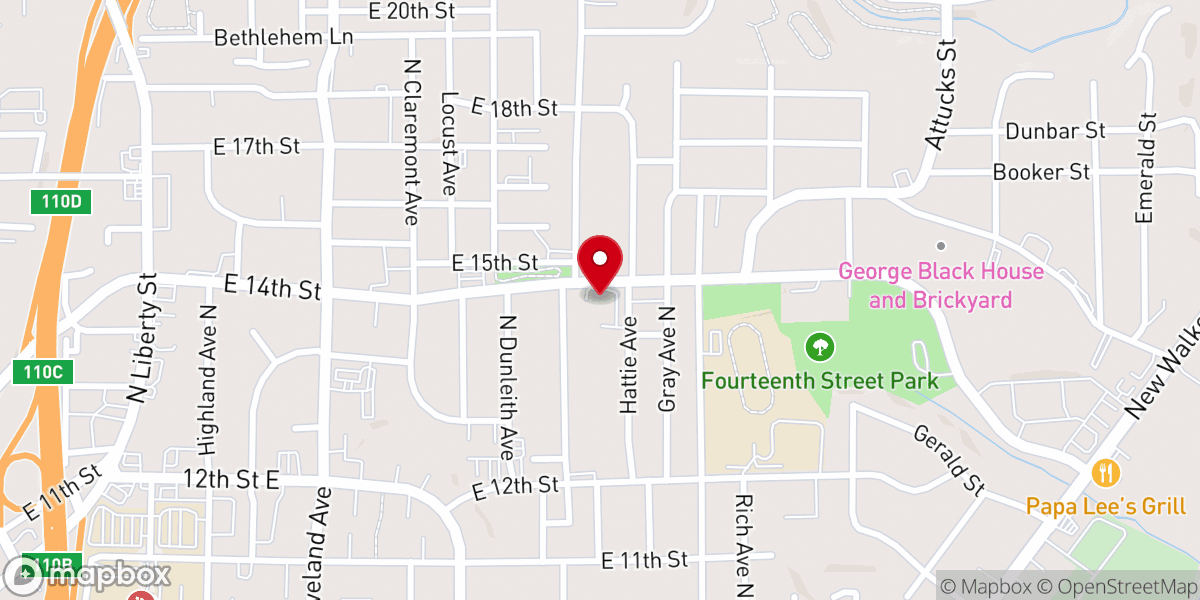 Map showing location of Catholic Charities