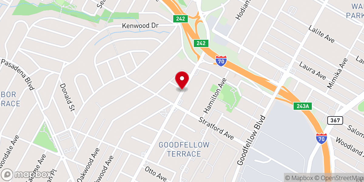 Map showing location of New Good Hope Baptist Church