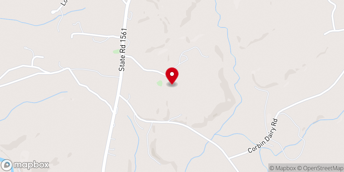 Map showing location of Robertson Creek Free Will Baptist
