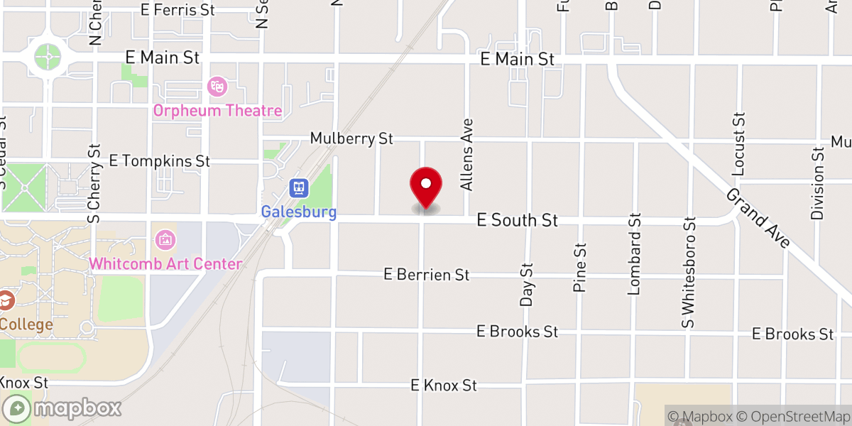 Map showing location of Foursquare Gospel Church