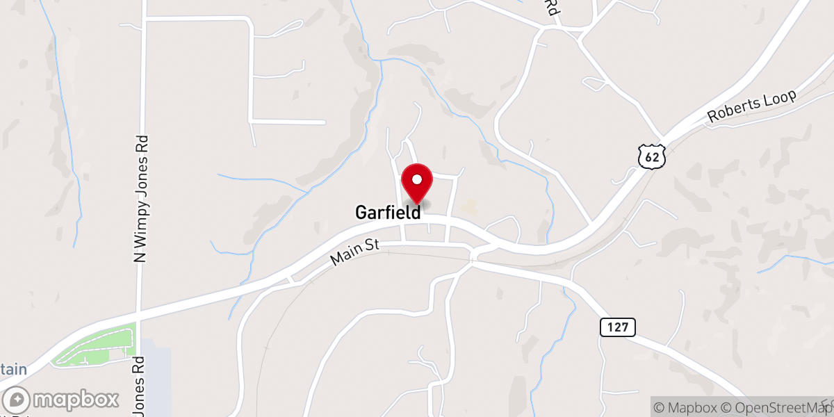 Map showing location of Living Water Assembly of God
