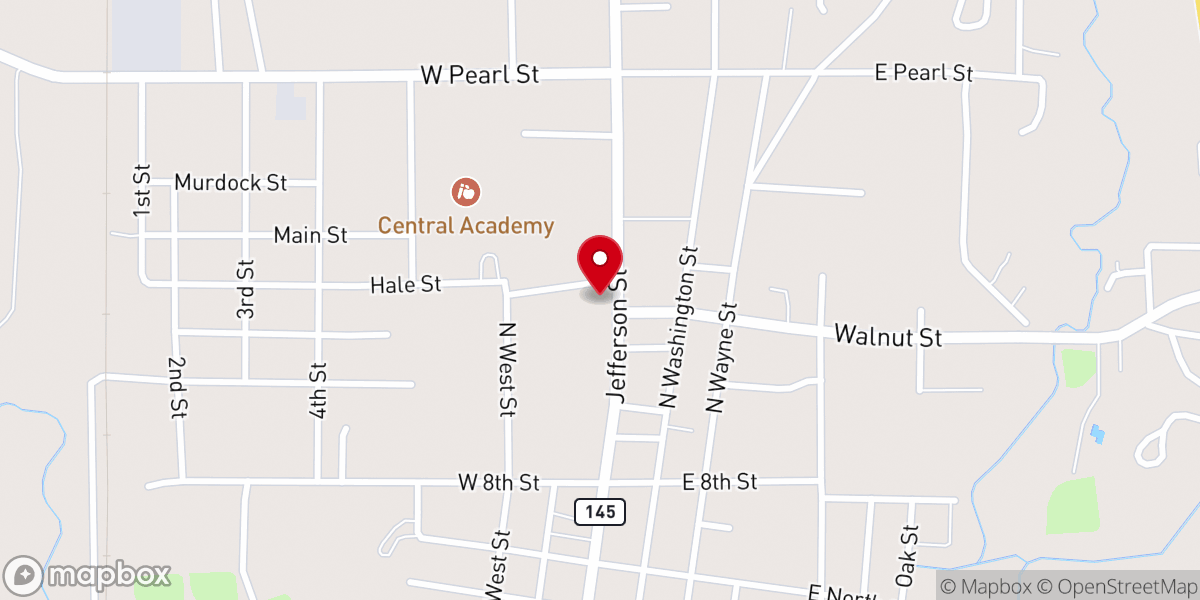 Map showing location of Episcopal Church of the Nativity