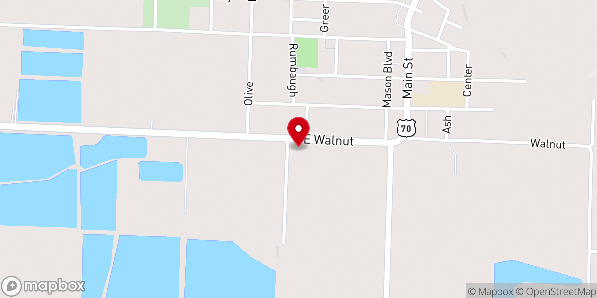 Map showing location of First Baptist Church DeValls Bluff