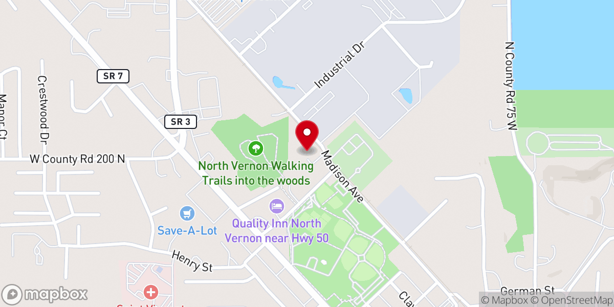 Map showing location of Jennings Church of Christ