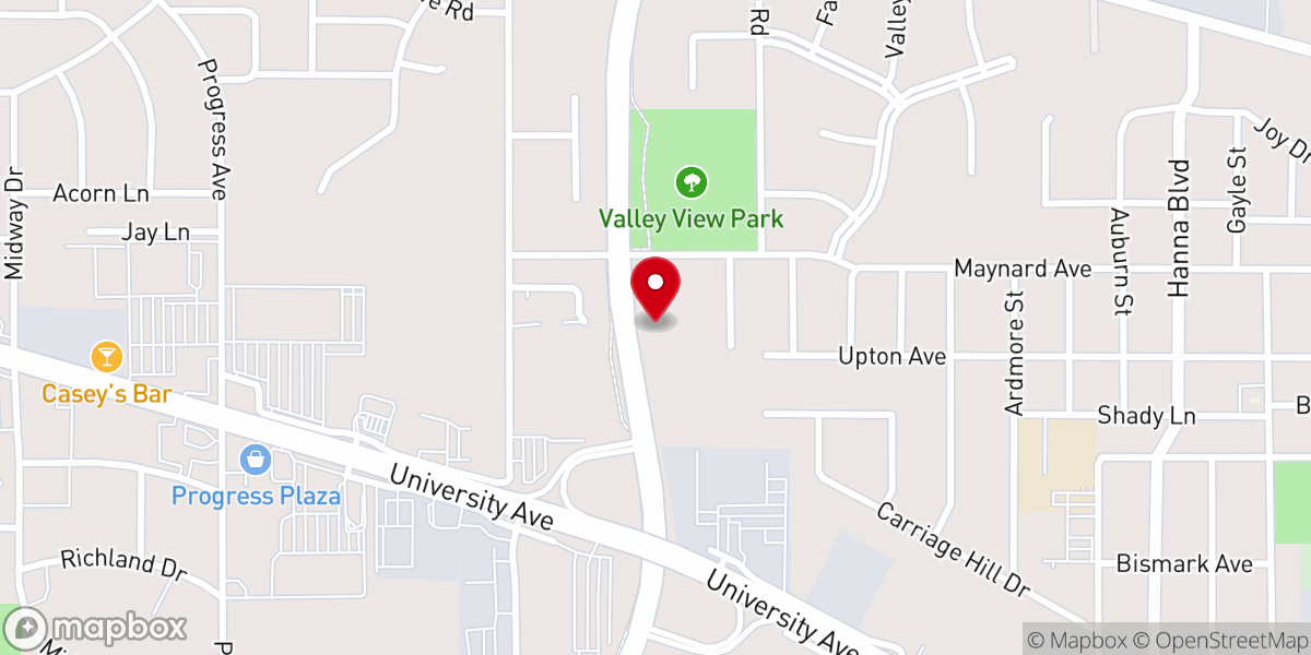 Map showing location of Ascension Lutheran Church