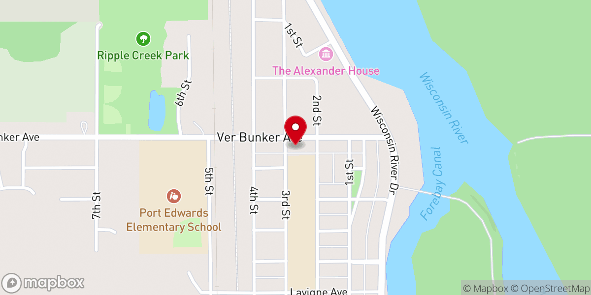 Map showing location of Trinity Lutheran Church